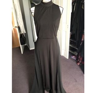 NY&Co Black Jumpsuit w/ Attached Black Mesh Skirt